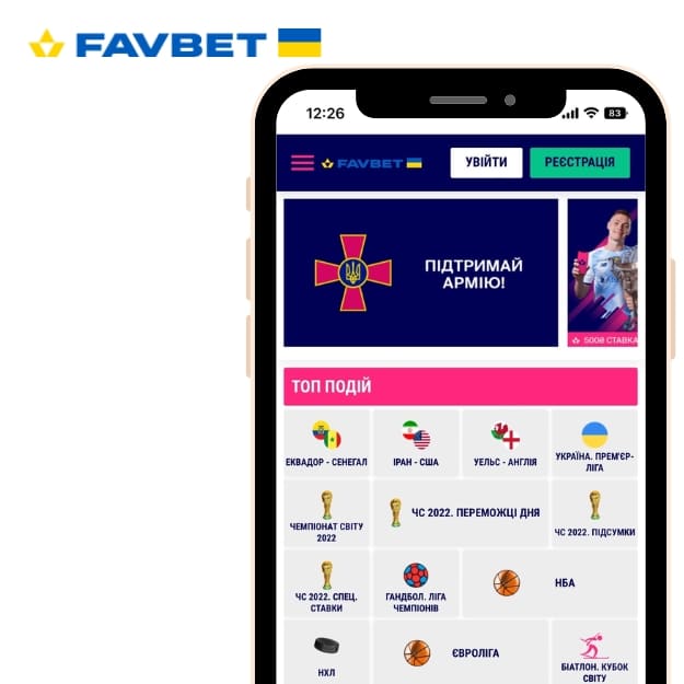 Пропозиції для букмекера Favbet - дивлячись